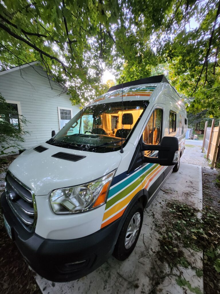 Glamp Mobile GM2 campervan ready for an Upper Valley road trip from Plainfield, New Hampshire